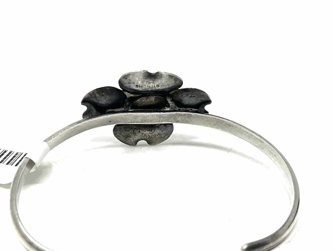 Stuart NYE .925 Silver Cuff Flower Bracelet - Article Consignment
