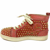Christian Louboutin Women's Pink/Gold Studded Size 38/8 Sneakers - Article Consignment