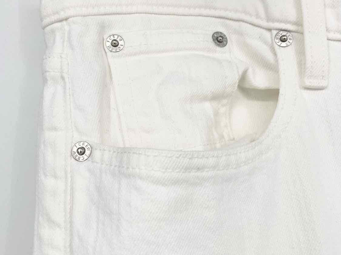 J Crew Women's White slim Denim boyfriend Size 32/14 Jeans - Article Consignment