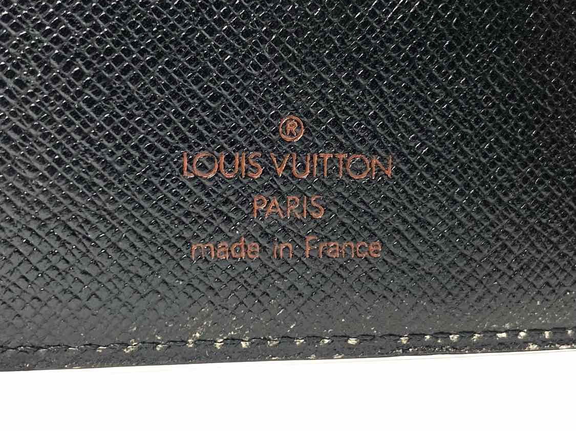 LOUIS VUITTON Damier Ebene Epi Wallet Leather 3Set Black White LV Auth  am3539,  in 2023
