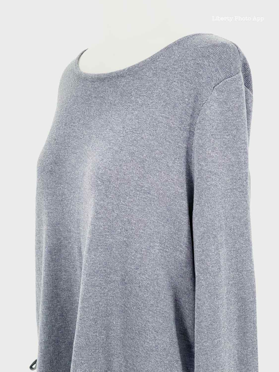 Nic + Zoe Size L Steel Blue Long Sleeve - Article Consignment