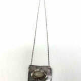 .925 Silver Rectangle Moonstone with Pearl Necklace - Article Consignment