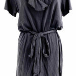 Current / Elliott Size S/m Gray Shirt Cotton Ruffled Dress - Article Consignment