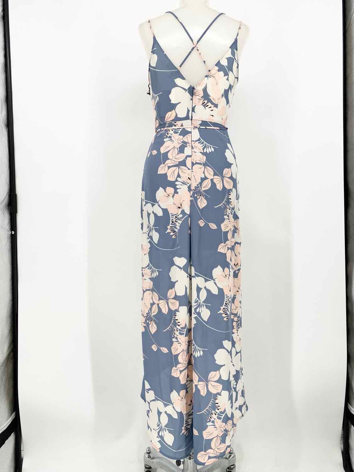 ASTR Women's Blue/Pink Strappy Floral Maxi Size XS Dress - Article Consignment