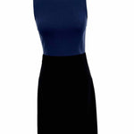 Theory Size 0 Navy/Black Sleeveless Color Block Dress - Article Consignment