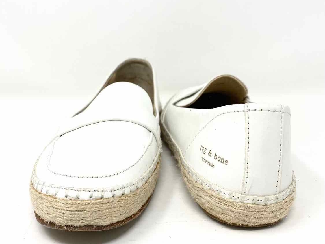 rag & bone Women's Ivory Loafer Leather Espadrille Size 37/7 Flats - Article Consignment