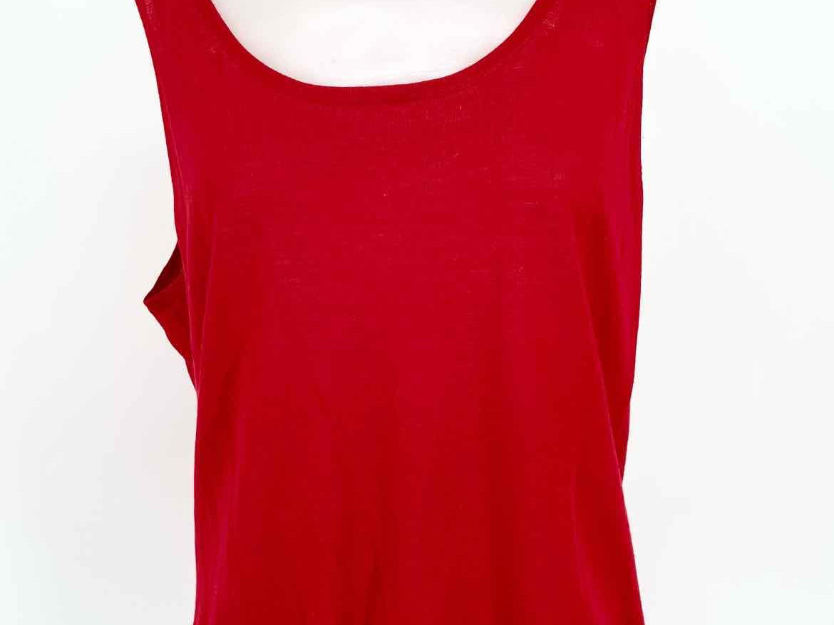 ST. JOHN Size L Red Tank Sleeveless - Article Consignment