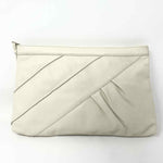 AXIOM Leather Off White Large Clutch - Article Consignment