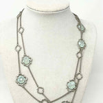 stella & dot Aqua/Silver Necklace - Article Consignment