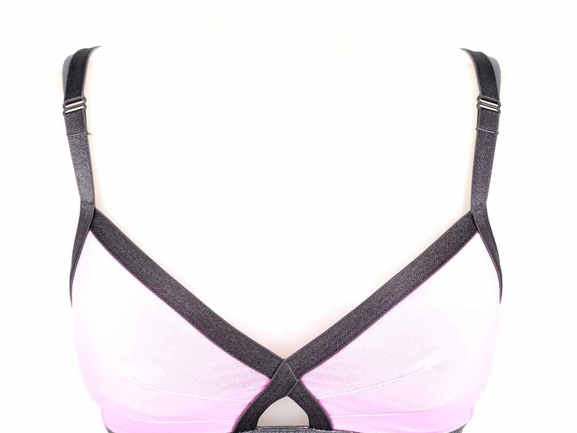 Lululemon Women's Pink/Gray Criss-Cross ATHLETIC Size 4 Sports Bra