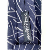 DOLCE & GABBANA Navy Lines Necktie - Article Consignment