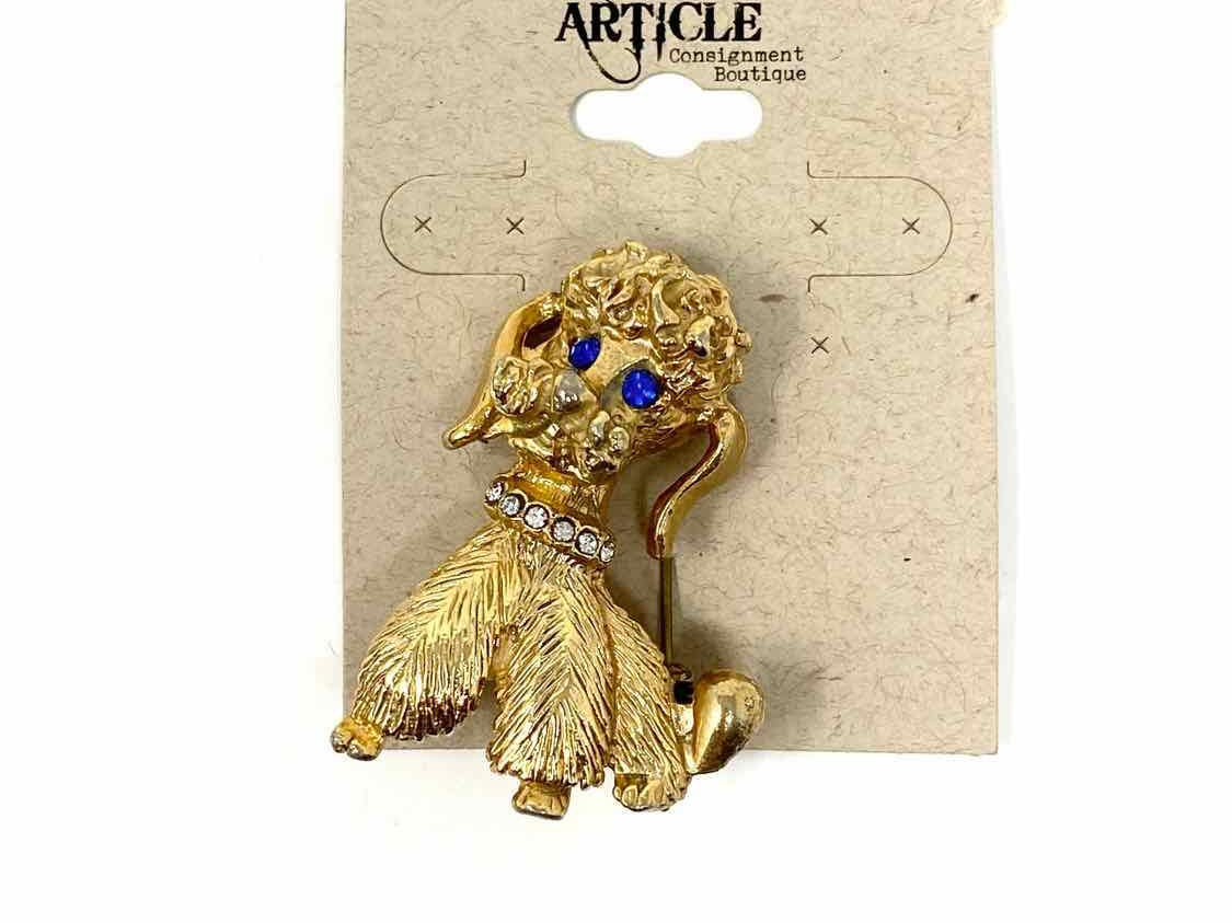 Gold-tone Dogs Brooch - Article Consignment