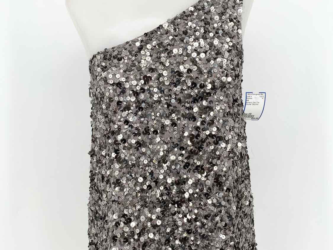 Joie Women's Gray One Shoulder Sequined Size XS Sleeveless - Article Consignment
