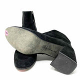 Eileen Fisher Women's Black Block Heel Suede Ankle Recently Reduced Bootie - Article Consignment