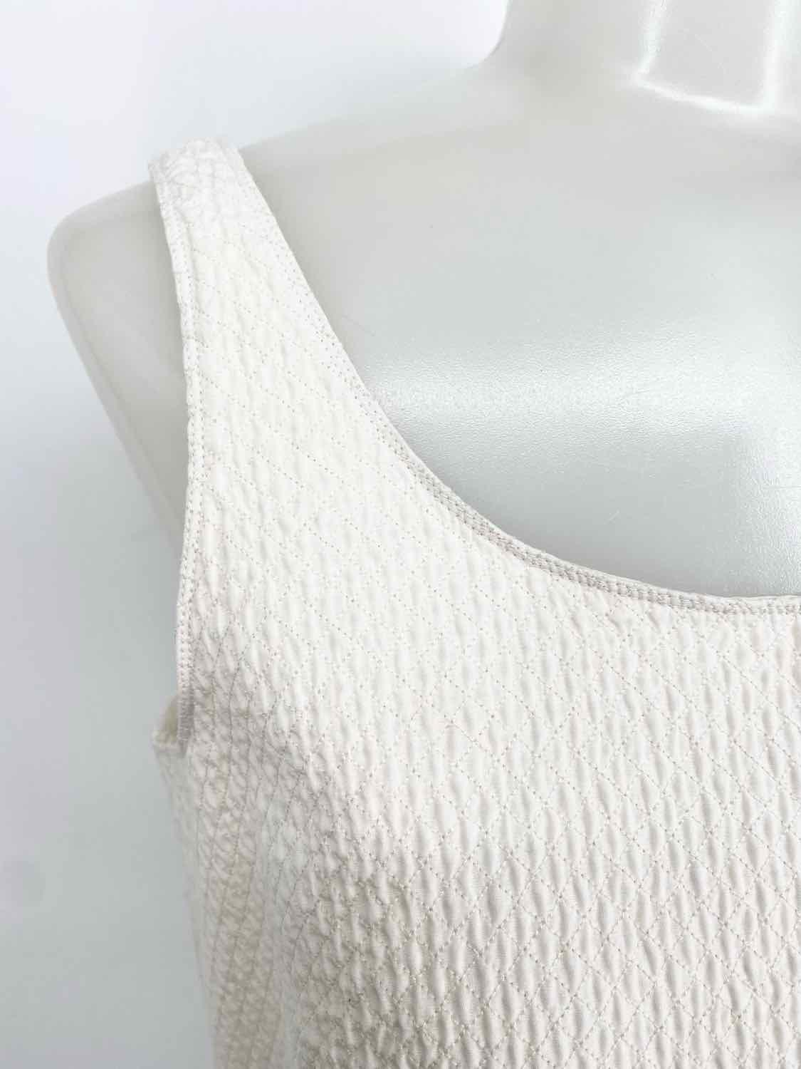 rag & bone Women's Ivory Tank Textured Crop Size 4 Sleeveless - Article Consignment