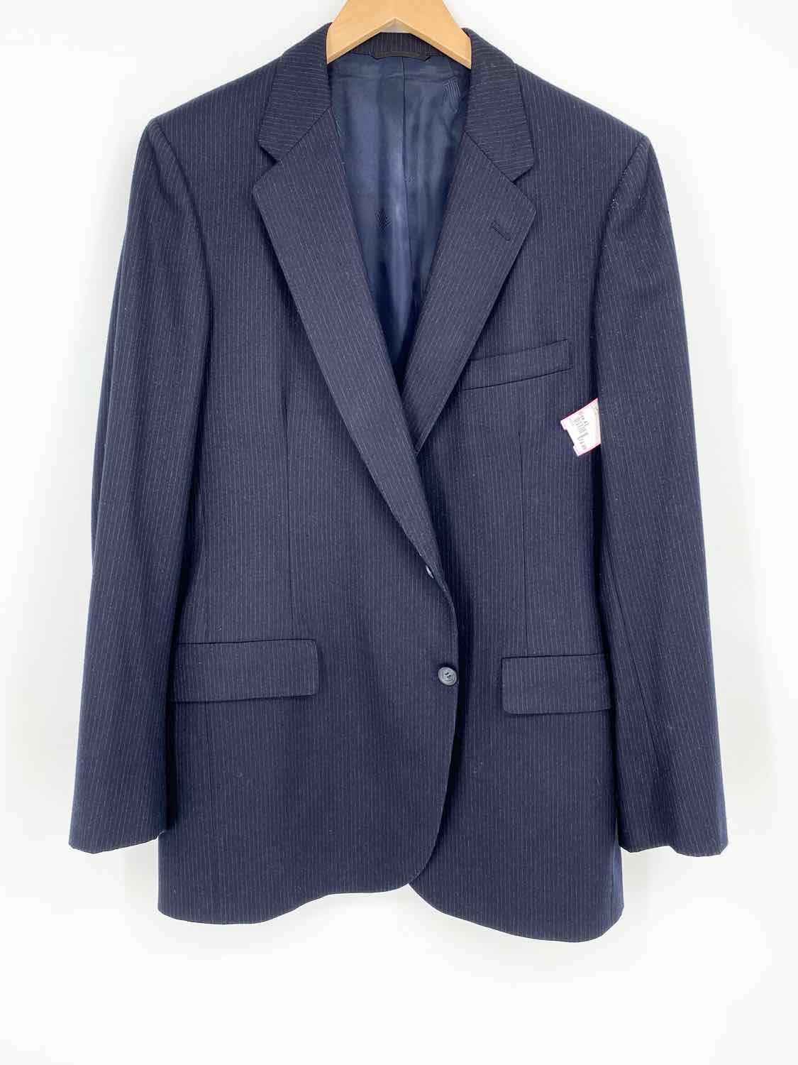 LANVIN Men's Navy Pinstripe Sport Coat - Article Consignment