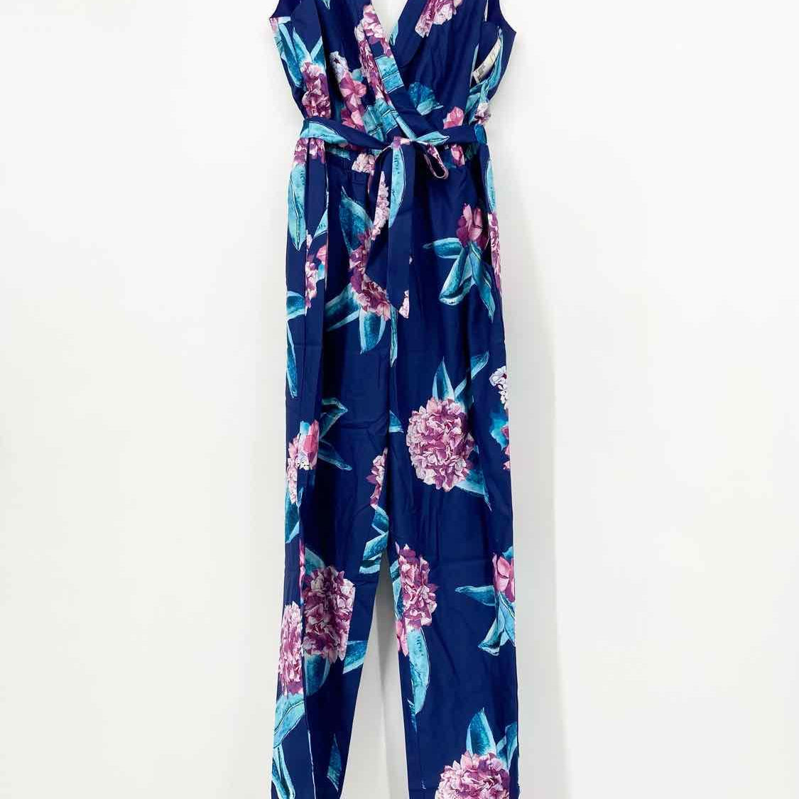 Dygarni Women's Blue/Purple Tank Floral Size S Jump Suit - Article Consignment