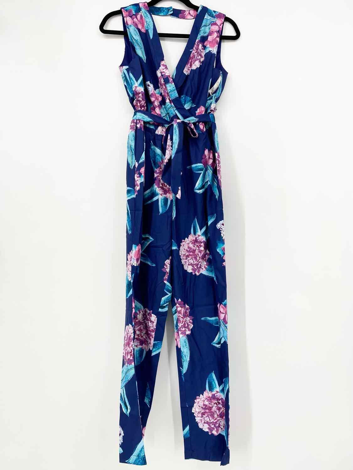 Dygarni Women's Blue/Purple Tank Floral Size S Jump Suit - Article Consignment