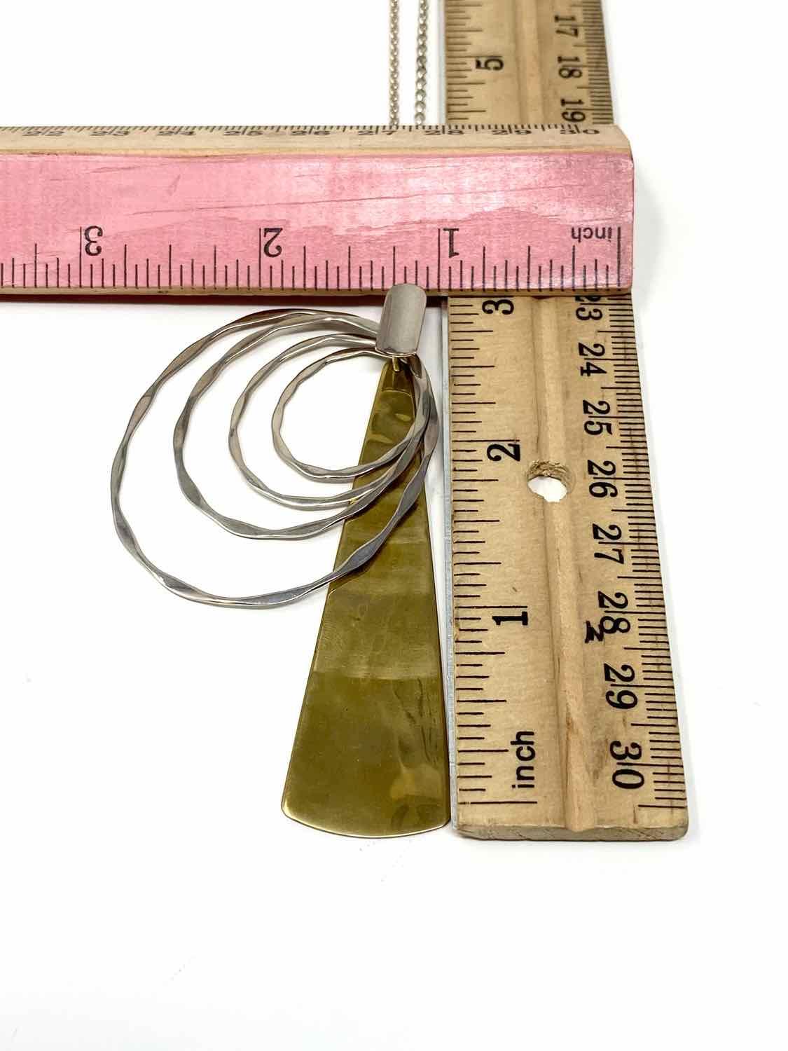 Robert Lee Morris .925 Two-tone Pendant Circle Necklace - Article Consignment