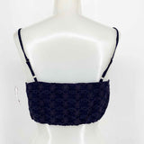 Nomad Women's Navy Crop Eyelet Size S Sleeveless - Article Consignment
