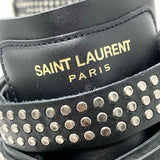 Saint Laurent Shoe Size 36.5 Black High-Top Studded Leather Sneakers - Article Consignment