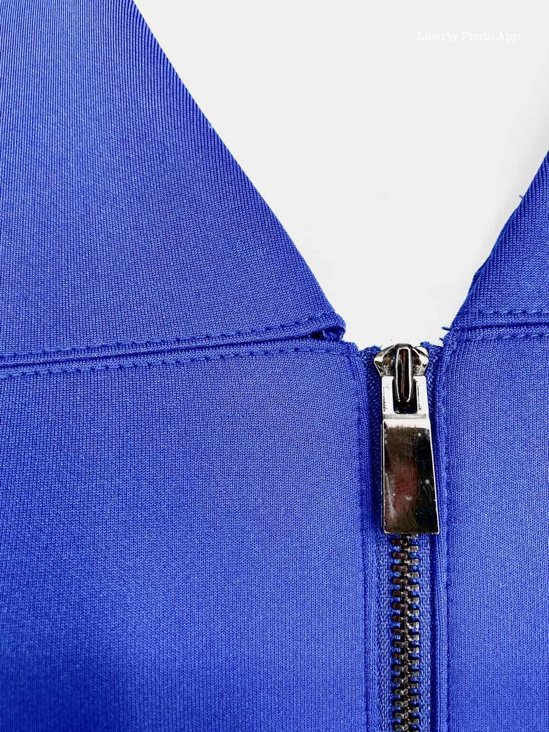 VINCE CAMUTO Size 4 Royal Blue Shift Polyester Blend Dress