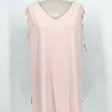 Sympli Women's Light Pink V-Neck Polyester Business Casual Size 14 Sleeveless - Article Consignment