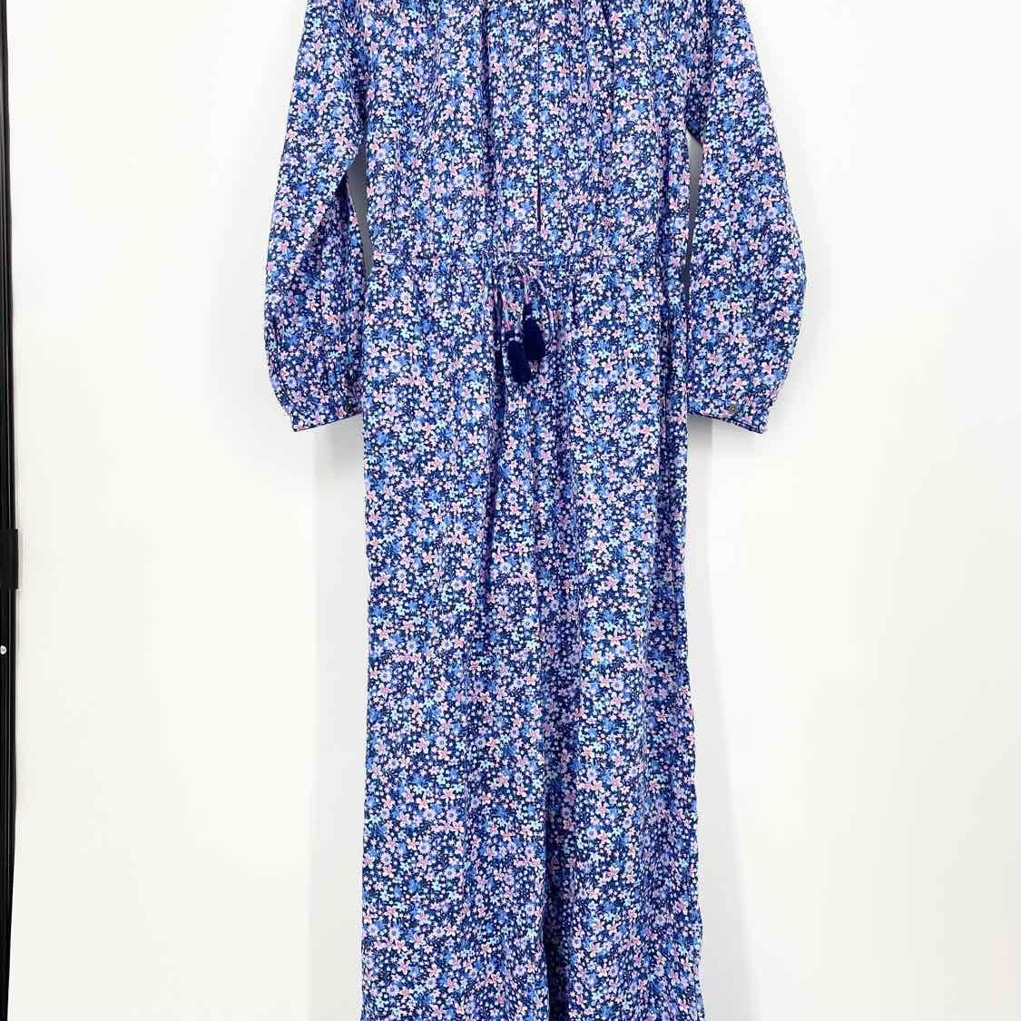 Style & Co. Women's Blue/Pink Long Sleeve Floral Size M Jump Suit - Article Consignment