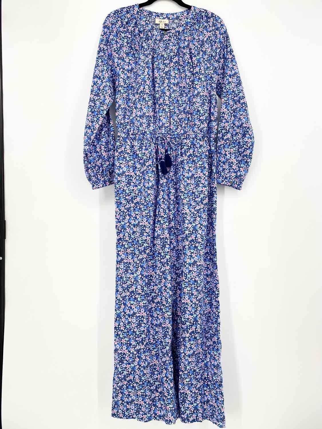 Style & Co. Women's Blue/Pink Long Sleeve Floral Size M Jump Suit - Article Consignment