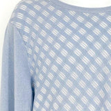 Armani Collezioni Size XXL Light Blue Stripes Sweater - Article Consignment