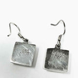 .925 Silver/Black Drop Squares Onyx Earrings - Article Consignment