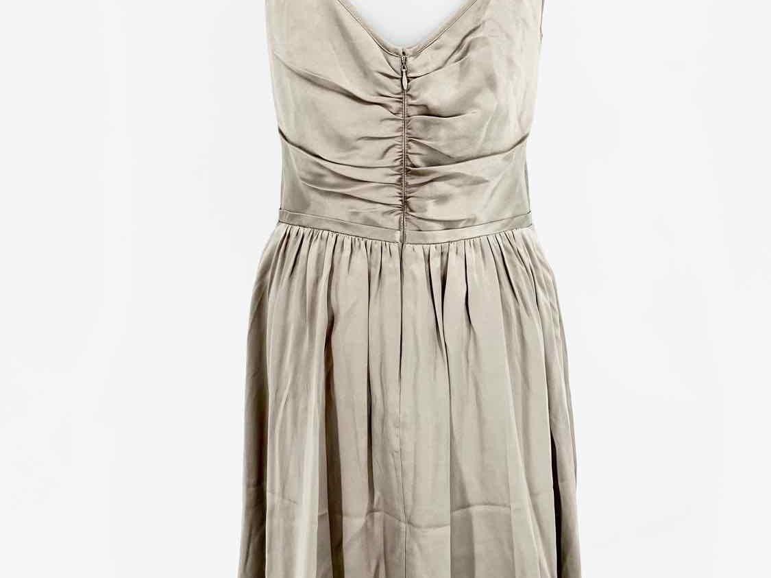 Banana Republic Champagne mini Silk Ruched Size 6 Dress - Article Consignment