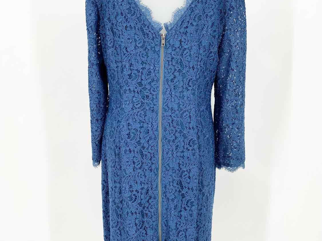 Adrianna Papell Women's Dark Blue Lace Size 16 Dress - Article Consignment