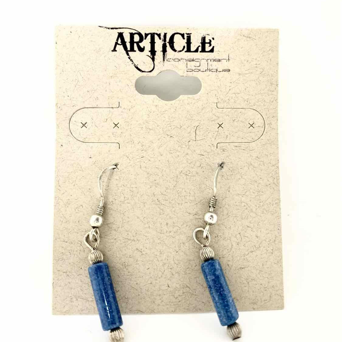 .925 Silver/Blue Dangle Lapis Earrings - Article Consignment