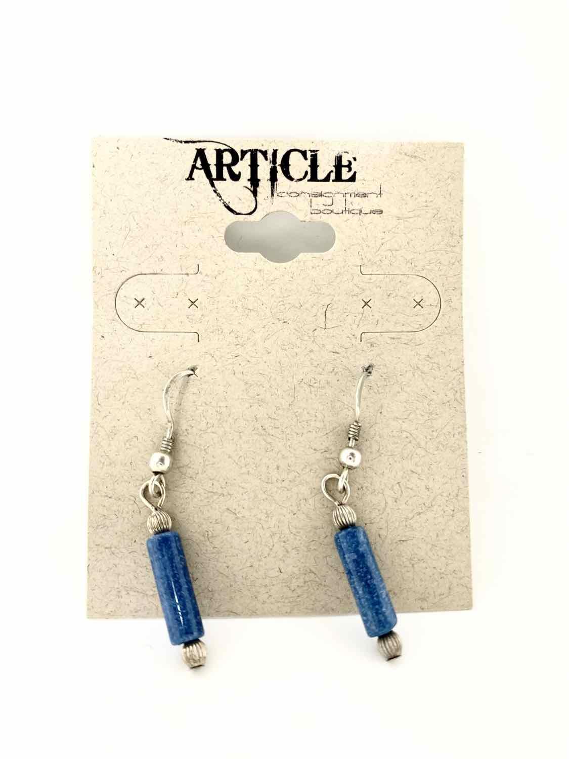 .925 Silver/Blue Dangle Lapis Earrings - Article Consignment