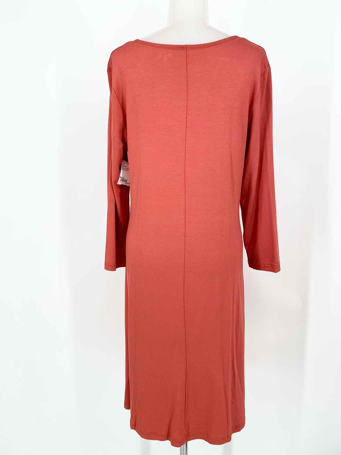 Garnet Hill Women's Orange 3/4 Sleeve Jersey Size S Dress - Article Consignment