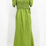 Never Fully Dressed Women's Emma Green Midi Smocked Size 6 Dress - Article Consignment