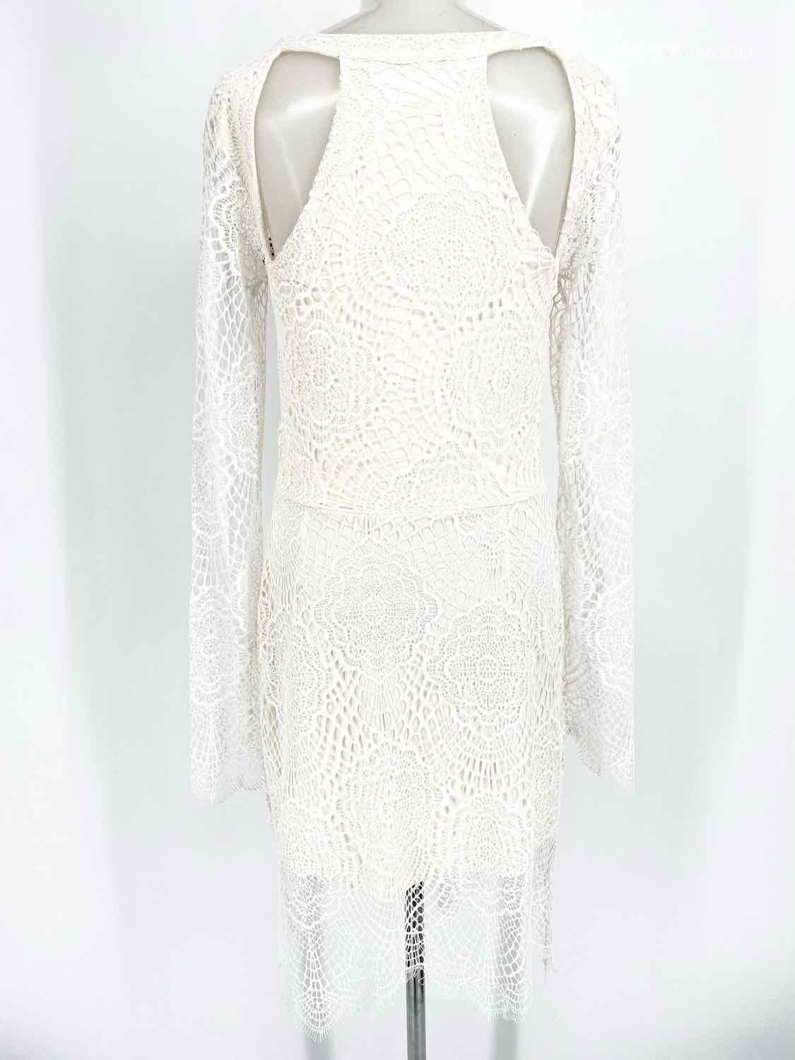 For Love & Lemons Size M Ivory sheath Lace Dress - Article Consignment