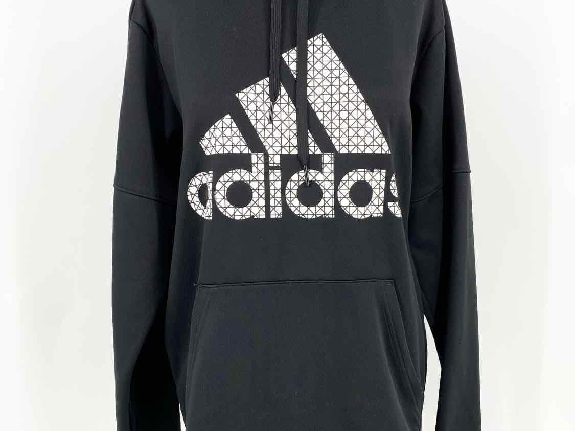 Adidas Women's Black Logo High Rise Pullover Size M Hoodie - Article Consignment