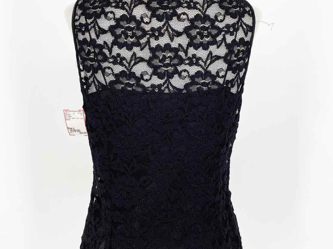 Ann Taylor Women's Black Tank Lace Beaded Size 4 Sleeveless - Article Consignment