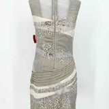alice+olivia Women's Gray/Silver sheath bandage Tulle Sequined Size 2 Dress - Article Consignment