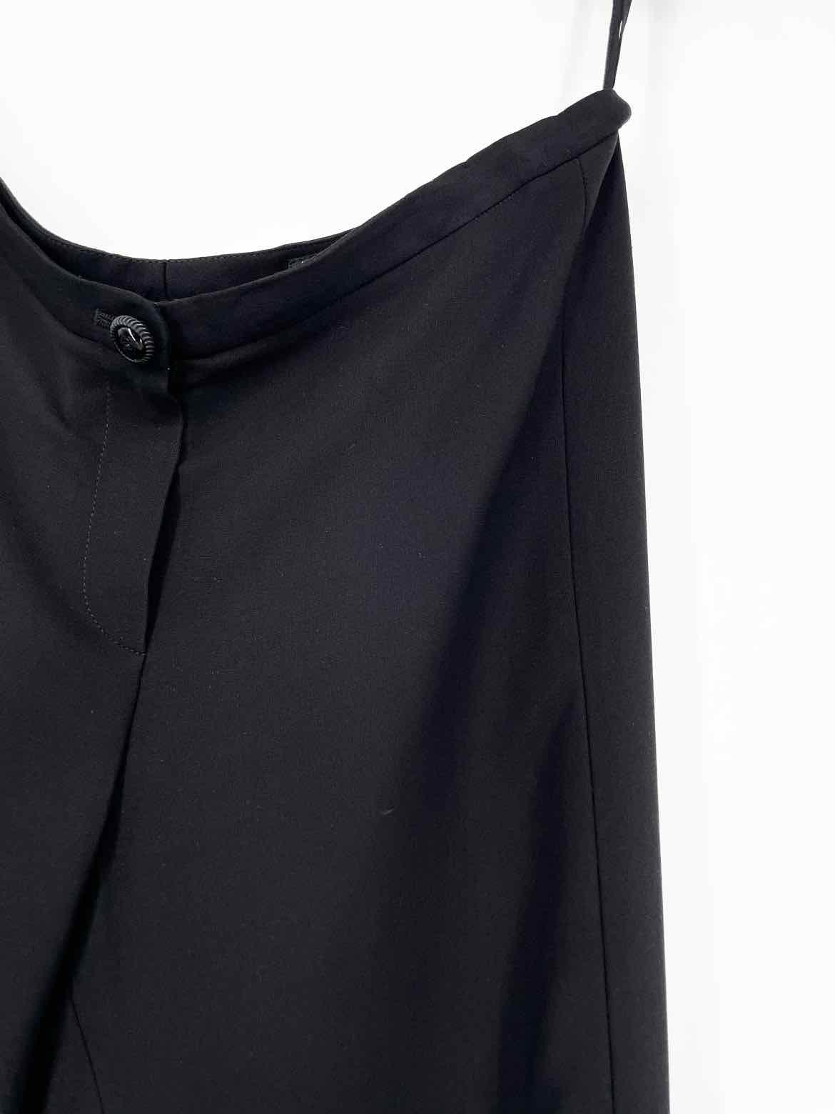Chanel Women's Black Straight Silk Size 40/8 Trousers - Article Consignment