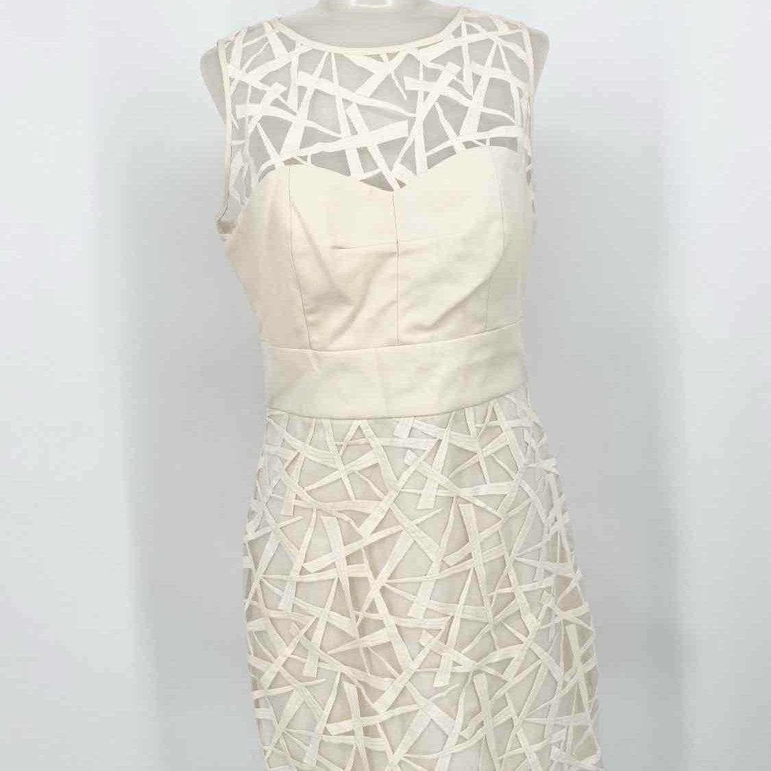 W118byWalterBaker Women's Bridget Cream Fit & Flare Tulle Abstract Size S Dress - Article Consignment