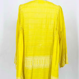 TRYB Women's Yellow Blouse Resort Size L Long Sleeve - Article Consignment