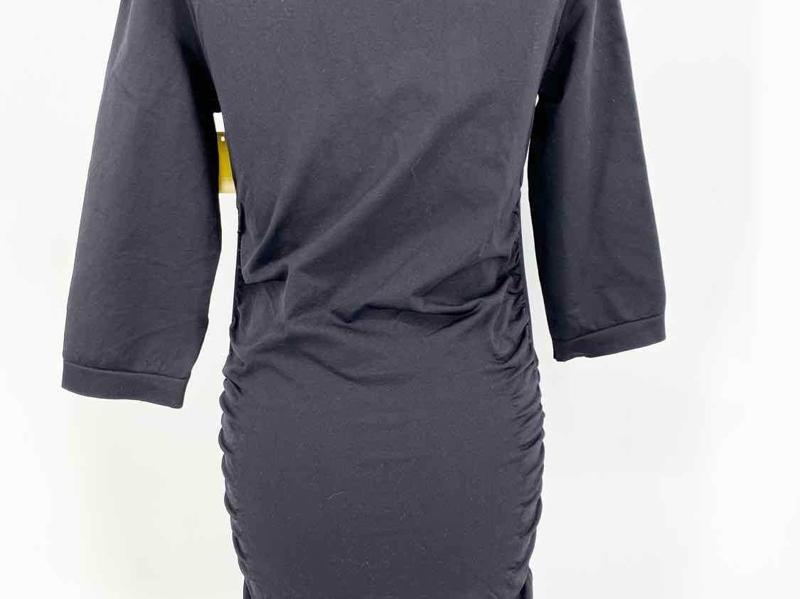 Women's Black Bodycon Ruched Size S/m Dress - Article Consignment