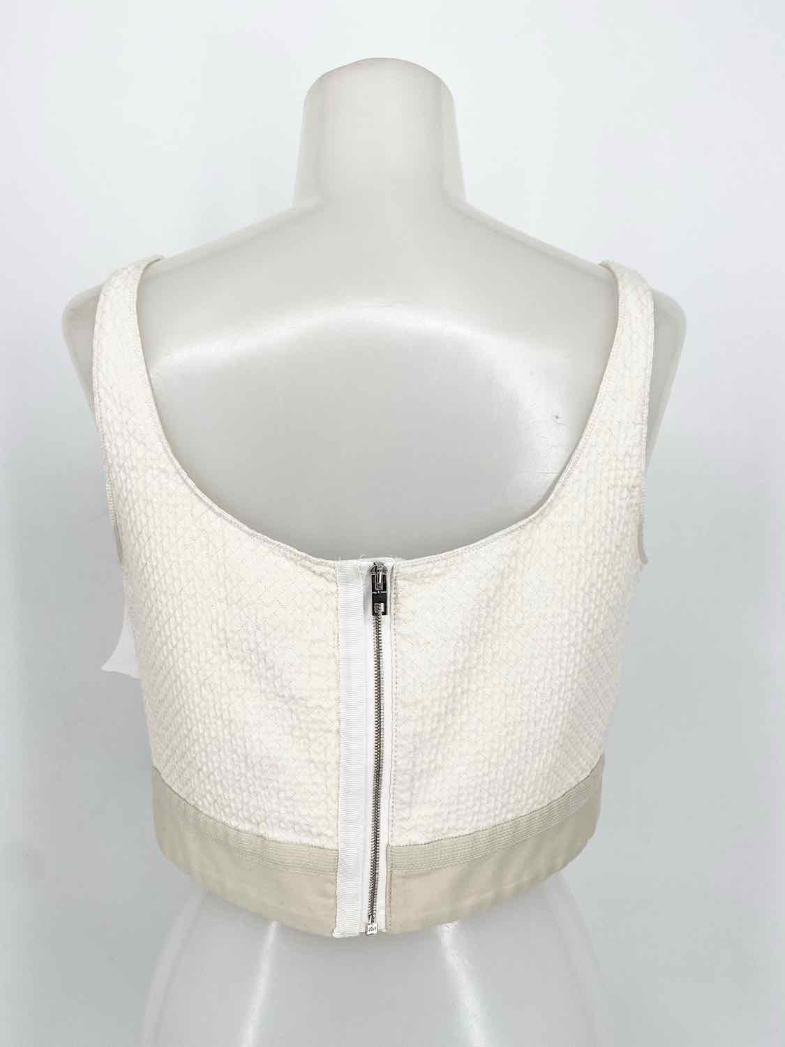 rag & bone Women's Ivory Tank Textured Crop Size 4 Sleeveless - Article Consignment
