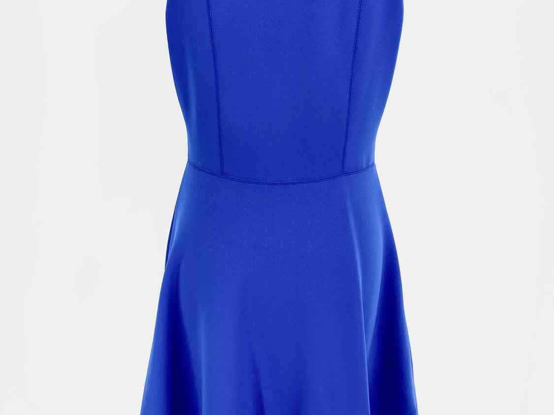 VINCE CAMUTO Size 4 Royal Blue Shift Polyester Blend Dress - Article Consignment
