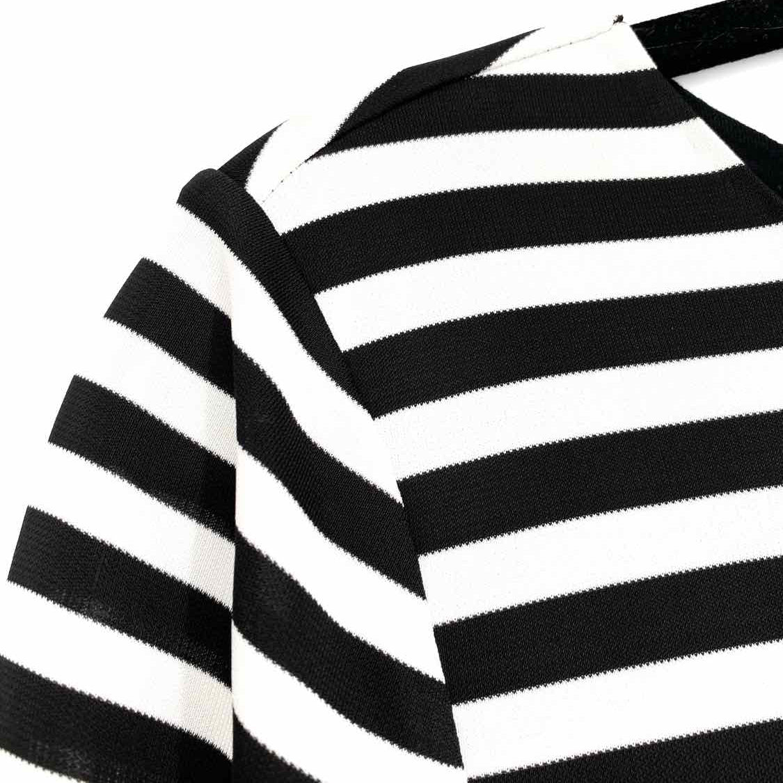 Diane Von Furs Women's black/white Size 6 Open Back Stripe Jump Suit