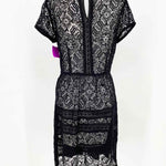 Joie Women's Black High Neck Lace Geometric Size 2 Dress - Article Consignment