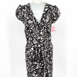 tocca Women's Black/Cream Cap Sleeve Silk Abstract Size 4 Dress - Article Consignment